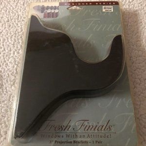 New - Designer Series Fresh Finial Curtain Brackets - Windows with an Attitude!"